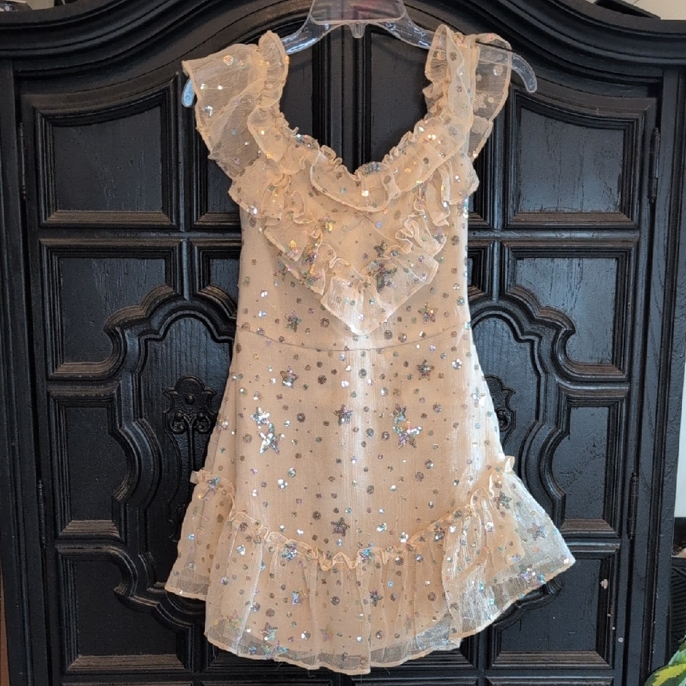 MAJORELLE Glittering Ruffle Juniors Dress